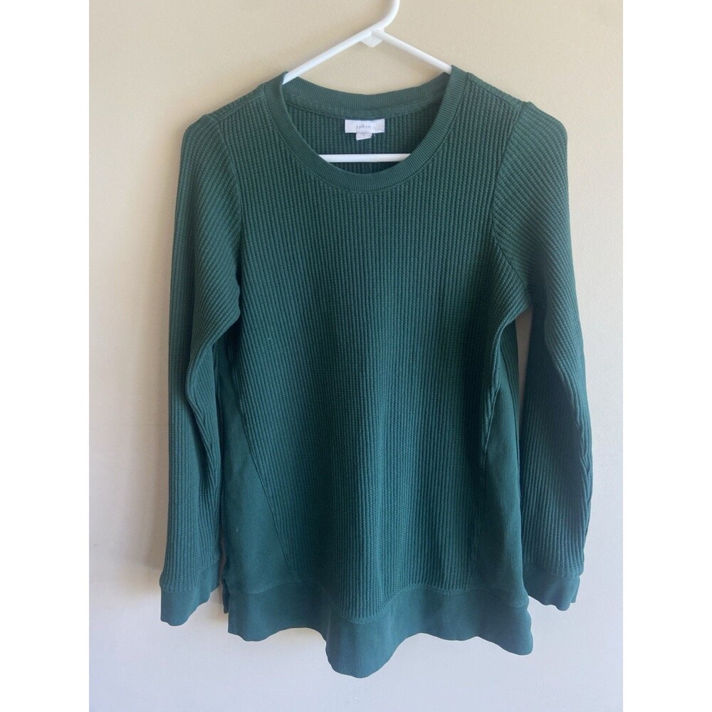 J Jill Thermal Long  Sleeved Shirt Waffle Weave Cotton Comfort Warm Womens Small